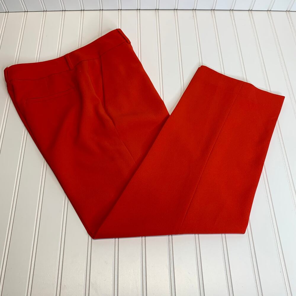 Vince Camuto Red Trousers Sz 0 Flat Front Straight Leg